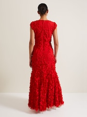 Phase Eight Red Charlene Ruffle Maxi Dress - Image 2 of 7