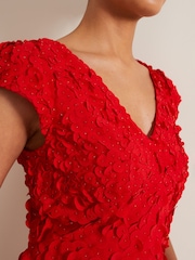 Phase Eight Red Charlene Ruffle Maxi Dress - Image 4 of 7