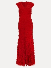 Phase Eight Red Charlene Ruffle Maxi Dress - Image 7 of 7