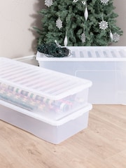 Wham Clear Festive 3 Piece Tree & 2 Decoration Storage Boxes - Image 2 of 5