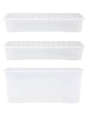 Wham Clear Festive 3 Piece Tree & 2 Decoration Storage Boxes - Image 3 of 5