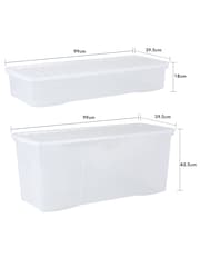Wham Clear Festive 3 Piece Tree & 2 Decoration Storage Boxes - Image 5 of 5