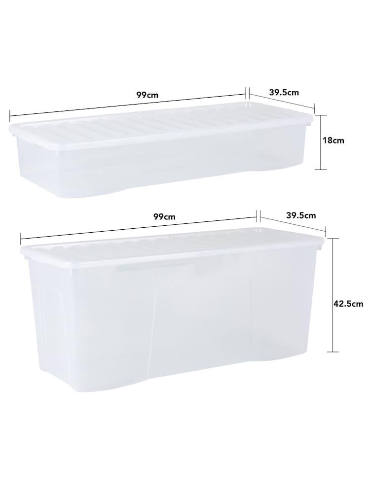 Wham Clear Festive 3 Piece Tree & 2 Decoration Storage Boxes - Image 5 of 5