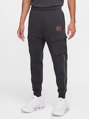 Nike Grey Air Fleece Cargo Joggers - Image 1 of 7