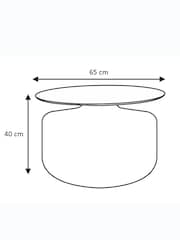 MADE.COM Hammered Brass Zuri Metal Coffee Table - Image 6 of 6