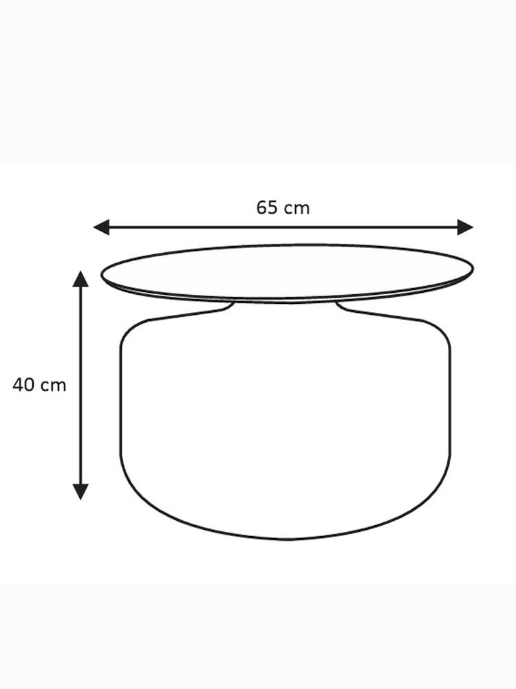MADE.COM Hammered Brass Zuri Metal Coffee Table - Image 6 of 6