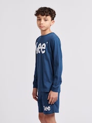 Lee Blue Sky Boys 100% Cotton Wobbly Graphic Long Sleeve T-Shirt - Image 4 of 5