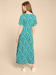 White Stuff Blue Amelia Jersey Dress - Image 2 of 7