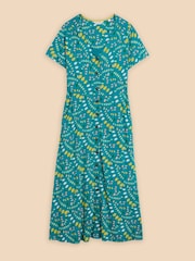 White Stuff Blue Amelia Jersey Dress - Image 5 of 7