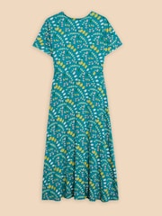 White Stuff Blue Amelia Jersey Dress - Image 6 of 7