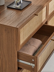 MADE.COM Dark Oak Effect Pavia Rattan 6 Drawer Wide Chest of Drawers - Image 5 of 7