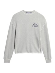 Superdry Grey Essential Sweatshirt - Image 4 of 5