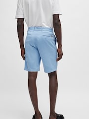 BOSS Light Blue Slim Fit Stretch Cotton Chino Shorts - Image 2 of 5