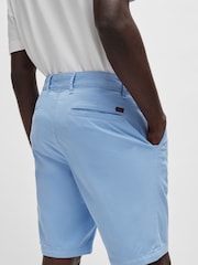 BOSS Light Blue Slim Fit Stretch Cotton Chino Shorts - Image 4 of 5