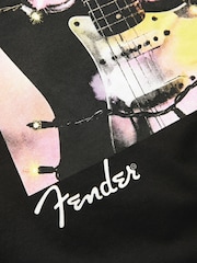 Black Fender 100% Cotton Licence Christmas T-Shirt - Image 8 of 8