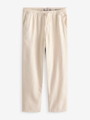Ecru White Relaxed Fit EDIT Textured Stripe Trousers - Image 7 of 10
