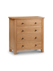 Julian Bowen Brown Marlborough 4 Drawer Chest - Image 1 of 3