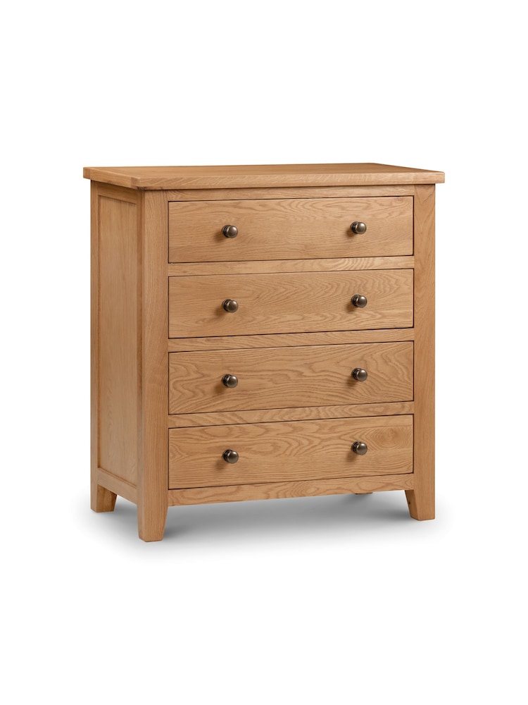 Julian Bowen Brown Marlborough 4 Drawer Chest - Image 1 of 3