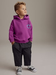 Charcoal Grey And Navy Blue Patterned Cargo Pocket Jersey Joggers (3mths-7yrs) - Image 4 of 8