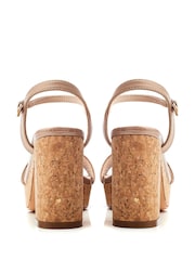 Moda in Pelle Lysha Two Part Cork Platform Sandals - Image 3 of 4