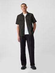 Gap Black Linen Cotton Short Sleeve Utility Shirt - Image 3 of 3