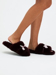 Zapatillas de pelo con lazo y corazón de Boux Avenue - Imagen 3 de 6
