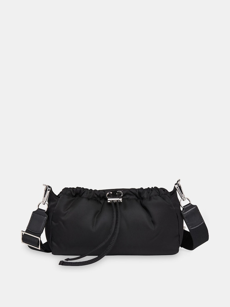 Whistles Black Drawstring Benny Cross-Body Bag - Image 2 of 6