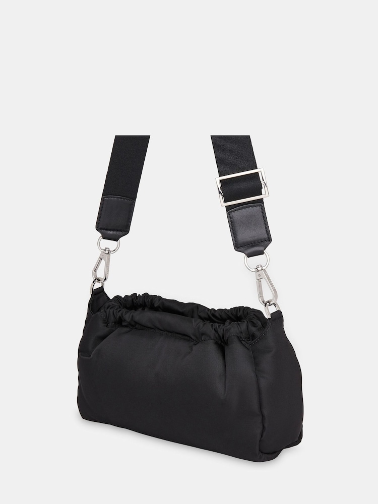 Whistles Black Drawstring Benny Cross-Body Bag - Image 3 of 6