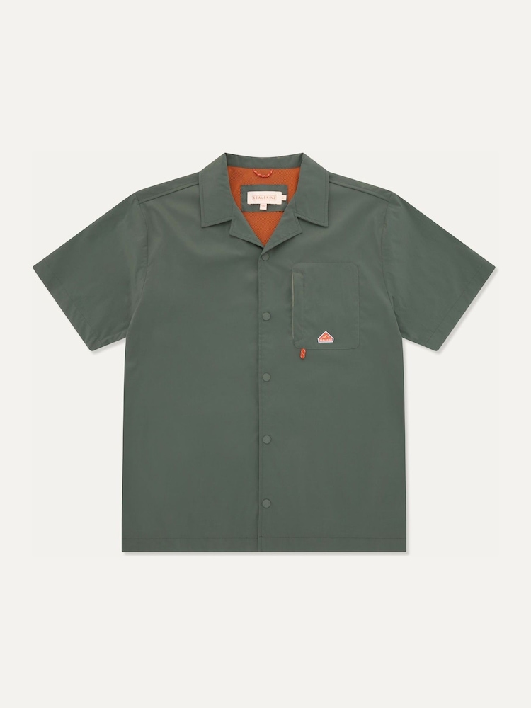 Sealskinz Green Shingham Men's Short Sleeve Trail Shirt - Image 2 of 5 Sealskinz Green Shingham Men's Short Sleeve Trail Shirt - Image 2 of 5