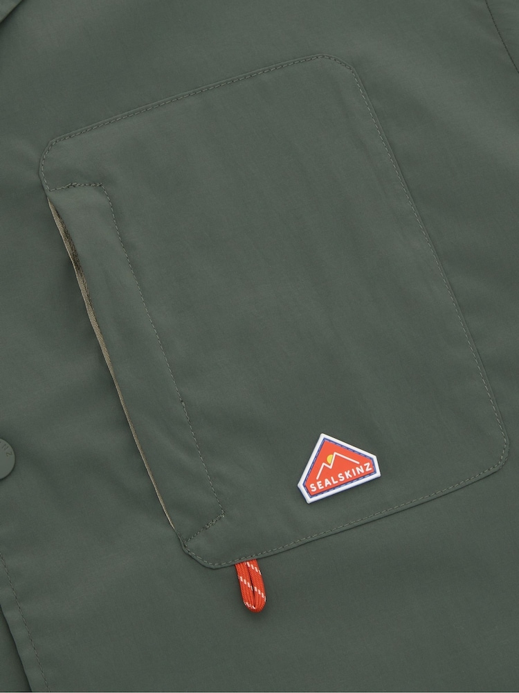 Sealskinz Green Shingham Men's Short Sleeve Trail Shirt - Image 5 of 5 Sealskinz Green Shingham Men's Short Sleeve Trail Shirt - Image 5 of 5