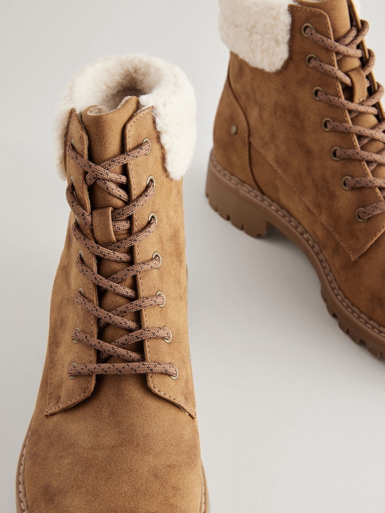 Buy Tan Brown Extra Wide Fit Forever Comfort® Casual Lace-Up Ankle