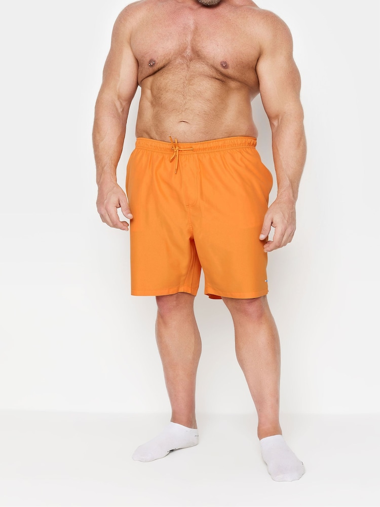 BadRhino Big & Tall Orange Plain Swim Shorts - Image 2 of 5