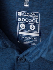 Mountain Warehouse Blue Deuce IsoCool Mens Breathable UV Polo Shirt - Image 5 of 5