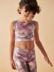 Pink Floral Tie Dye Sports Crop Top (5-16yrs) - Image 2 of 7