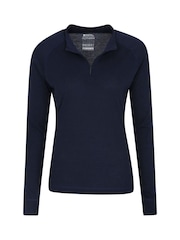 Mountain Warehouse Blue Talus Womens Zip Neck Thermal Top - Image 4 of 5