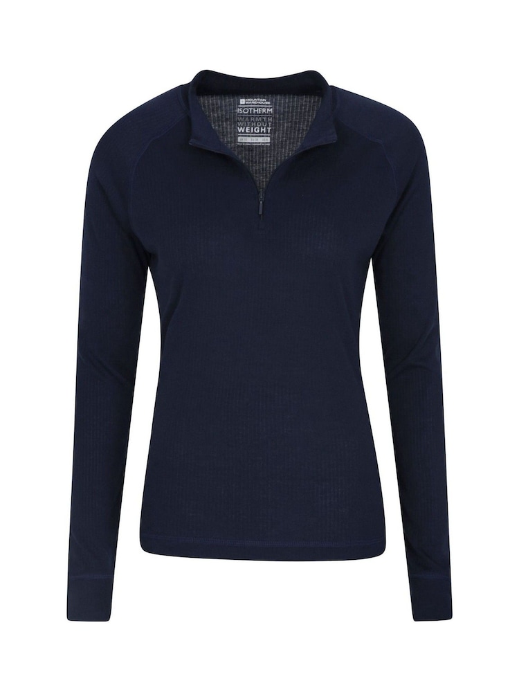 Mountain Warehouse Blue Talus Womens Zip Neck Thermal Top - Image 4 of 5