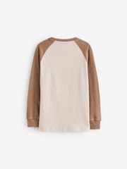Brown/White Long Sleeve Christmas 100% Cotton T-Shirt (3mths-7yrs) - Image 6 of 8