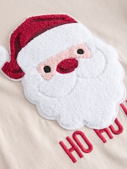 Brown/White Long Sleeve Christmas 100% Cotton T-Shirt (3mths-7yrs) - Image 7 of 8