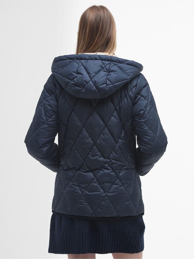 Barbour® Navy Erin Relaxed Fit Quilted Puffer Jacket - Image 2 of 7