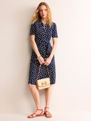 Boden Blue Julia Short Sleeve Shirt Dress - Image 2 of 5