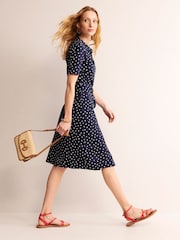 Boden Blue Julia Short Sleeve Shirt Dress - Image 4 of 5