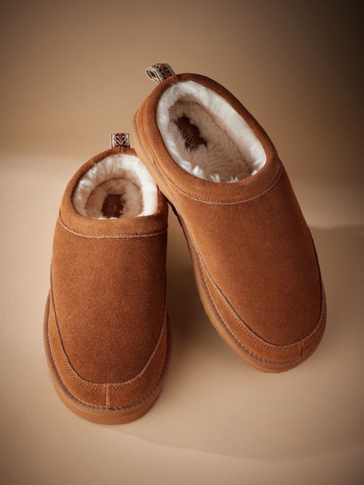 Tan Brown Signature Suede Slippers - Image 2 of 5