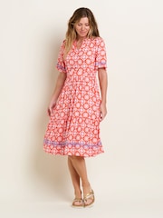 Brakeburn Pink Moroccan Tile Midi Dress - Image 4 of 4