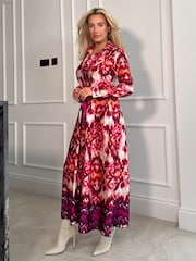 Girl In Mind Pink Brielle Shirt Maxi Dress - Image 2 of 4
