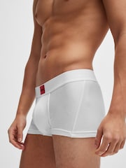 HUGO White Regular-Rise Trunks Stretch Fabric With Logo Label - Image 2 of 5