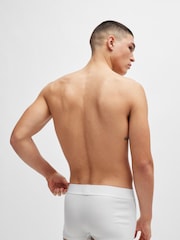 HUGO White Regular-Rise Trunks Stretch Fabric With Logo Label - Image 3 of 5