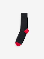 Black Stripe 12 Pack Mens Cotton Rich Black Socks - Image 10 of 13