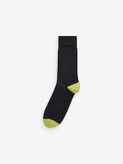 Black Stripe 12 Pack Mens Cotton Rich Black Socks - Image 2 of 13