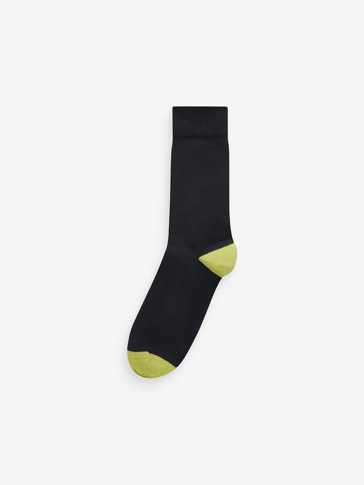 Black Stripe 12 Pack Mens Cotton Rich Black Socks - Image 2 of 13