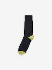 Black Stripe 12 Pack Mens Cotton Rich Black Socks - Image 3 of 13